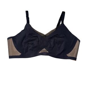 HoneyLove Sculpting Bra Black Mesh XL Full‎ Support Wireless Comfort